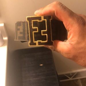 Brown authentic fendi belt